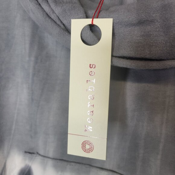 XCVI Wearables Women's Small Shirt Top Poncho Cowl Neck Gray White Tie Dye - Picture 4 of 5